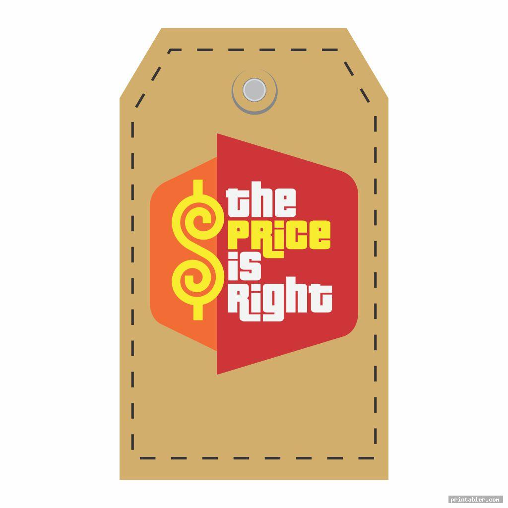 the price is right name tags template